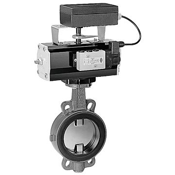 PVC-Absperrklappe pneum. DN65 PVC-Absperrklappe pneum. DN65