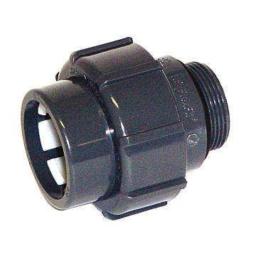 PVC-U-Übergangsverschraubung mit Außengewinde und O-Ring d63 PVC-U-Übergangsverschraubung mit Außengewinde und O-Ring d63