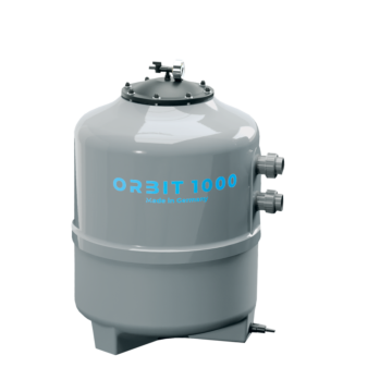 Filterbehälter GFK ORBIT 1000 D500 RAL 7046 mit Düsenkreuz 1 1/2"